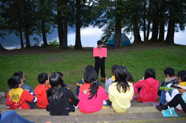 Pathfinders practicing ukelele