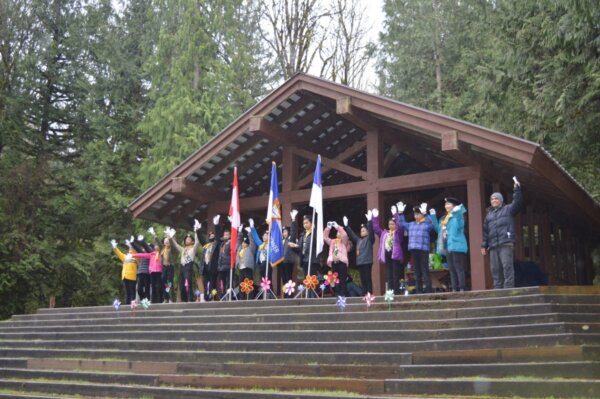 Pathfinder group photo at the Cultus Lake mini camporee